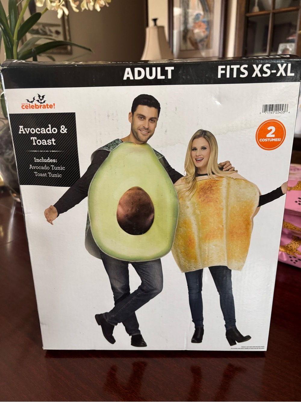 Halloween Costume Avocado & Toast Adult Couple Costume Set - New In Box-Size OS